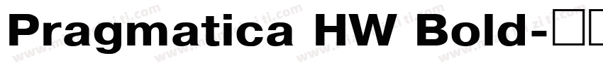 Pragmatica HW Bold字体转换